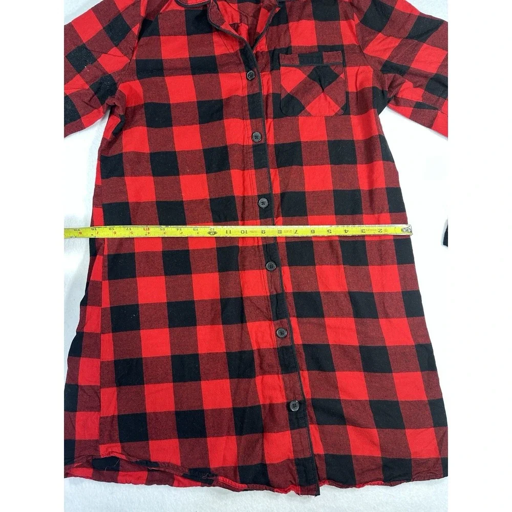 Wondershop Target Red Black Buffalo Plaid Flannel Nightgown Small S Pajamas
